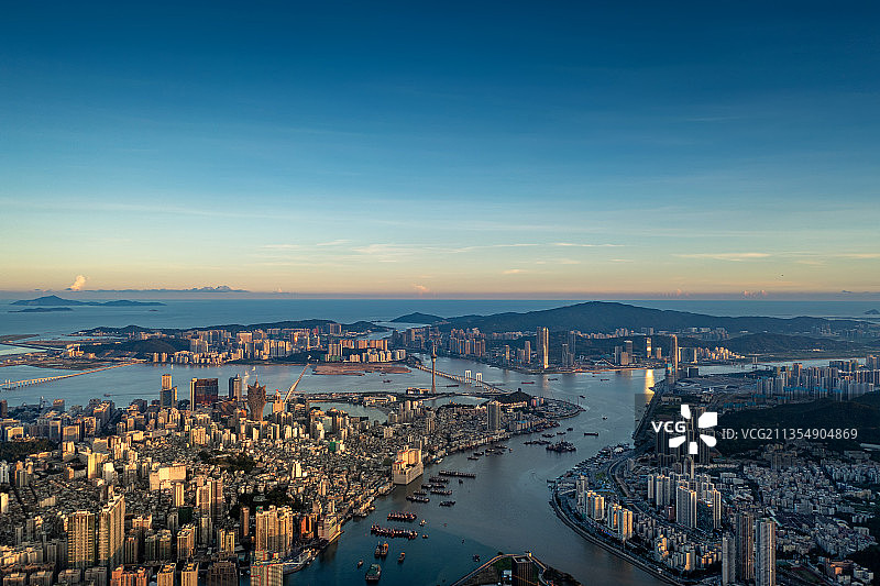 珠海澳门横琴城市风光天际线图片素材