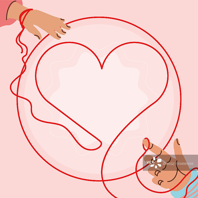 手和红绳图片素材