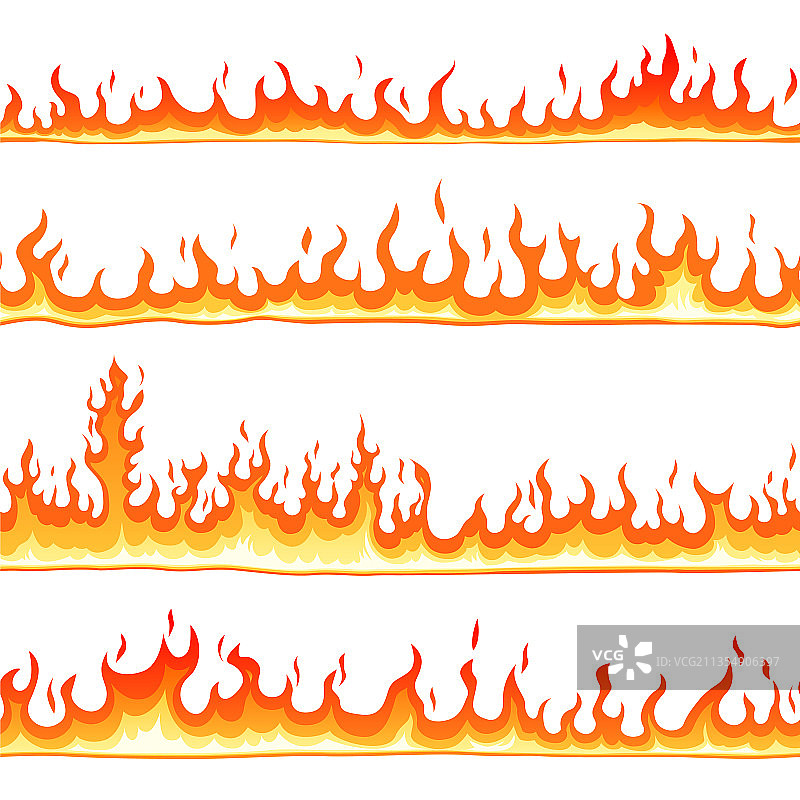 卡通火焰无缝图案图片素材