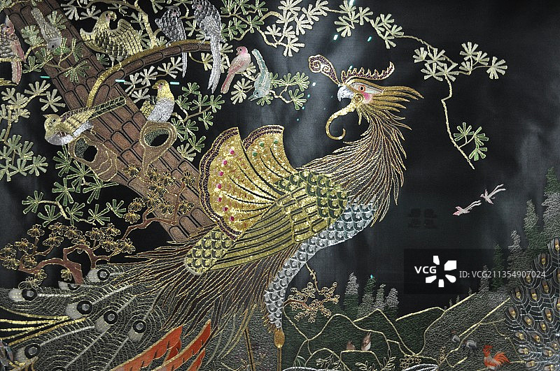 宁波博物馆刺绣图片素材