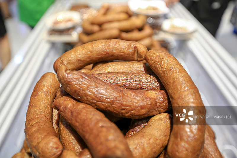 哈尓滨秋林地方特色美食红肠图片素材