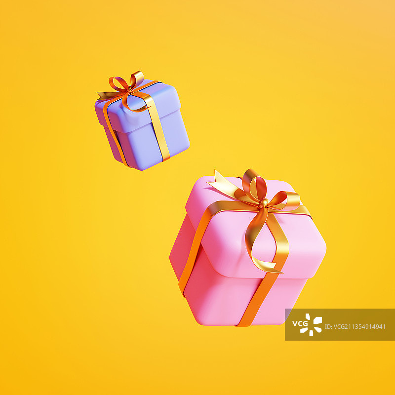 三维卡通礼物盒子素材组合图片素材