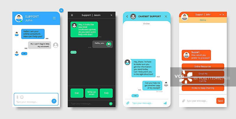 客服聊天机器人窗口图片素材