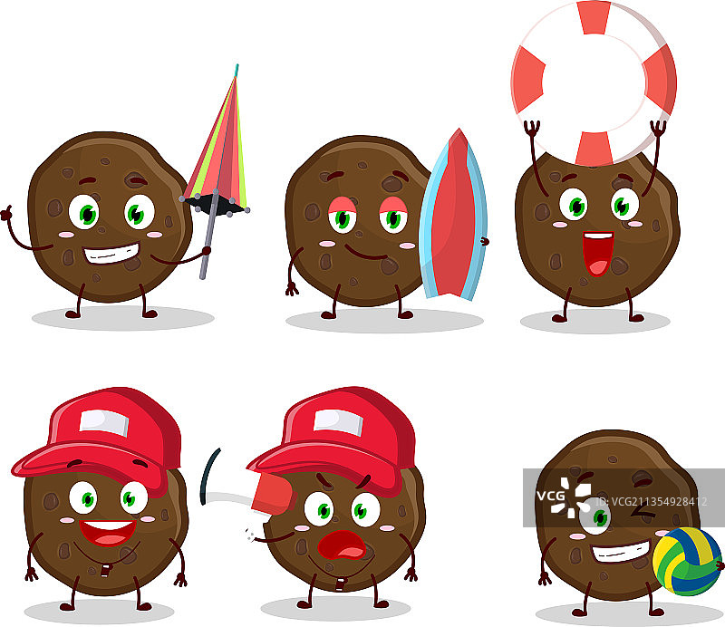 快乐表情巧克力饼干卡通人物图片素材