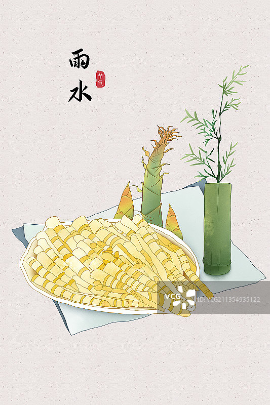 春季习俗之 春吃芽吃春笋图片素材