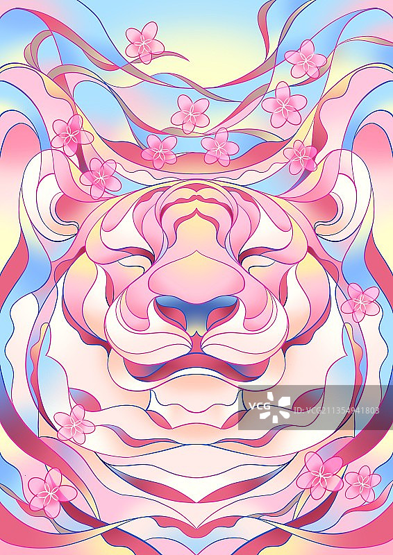 2023虎年-桃花不断图片素材