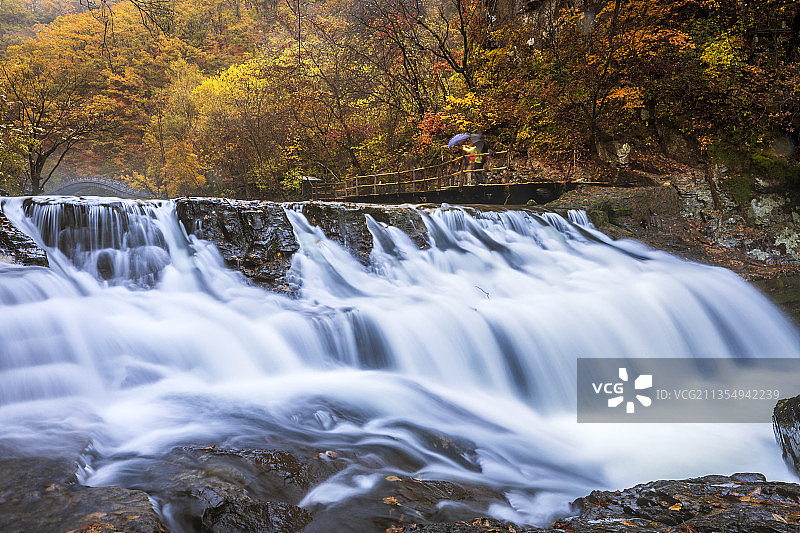 秋水枫情八（本溪关门山）图片素材