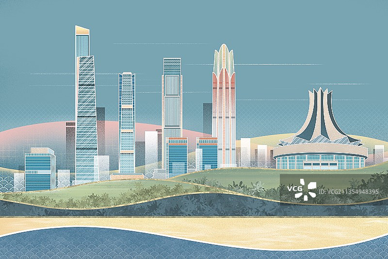 广西南宁市著名景点地标建筑图片素材