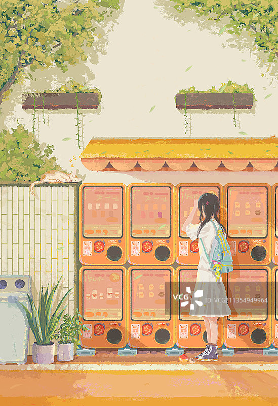 街边的扭蛋机图片素材