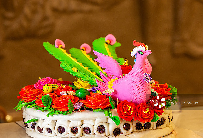 龙凤呈祥手工花馍图片素材