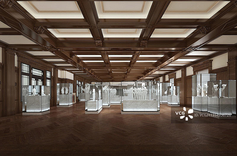 上海市历史博物馆室内空间图片素材
