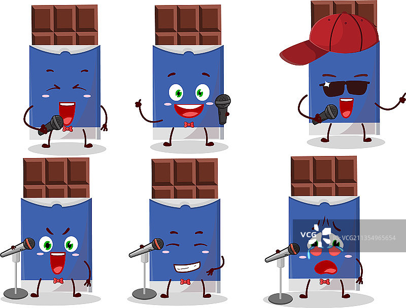 可爱的巧克力棒卡通设计图片素材