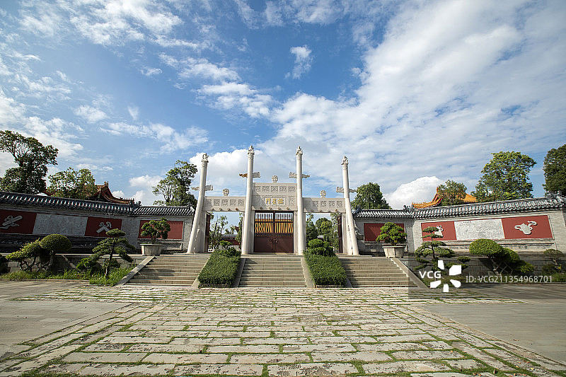孔子文化城，棂星门，建筑，仿古建筑，风景名胜，中国文化图片素材