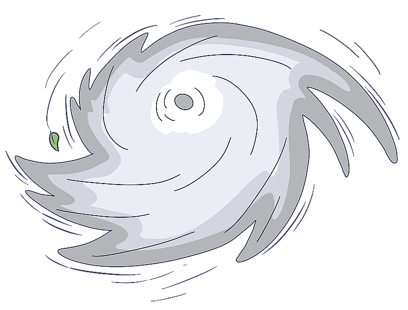 元素：台风图片素材