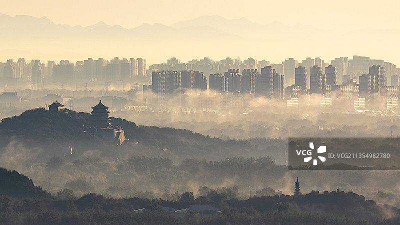 雨霁颐和园图片素材