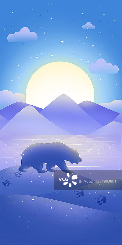 微光扁平冬图片素材