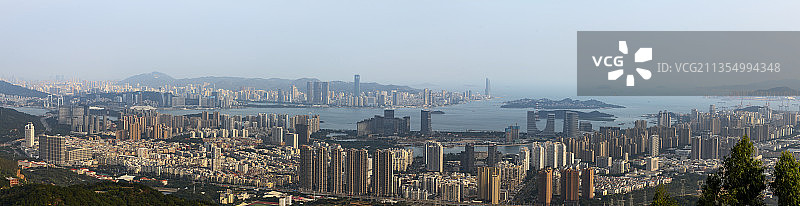 蔡尖尾山天舟语气象局厦门全景图图片素材