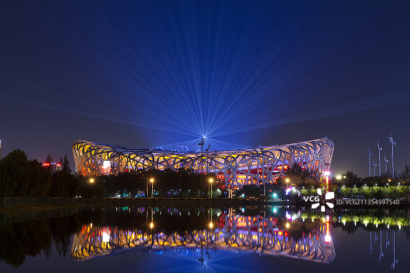 国家体育场夜景（鸟巢）图片素材