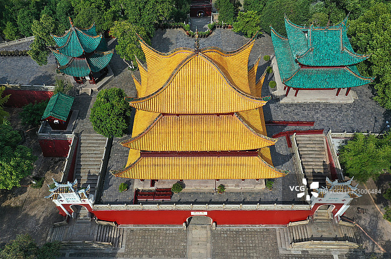 湖南省岳阳市国家重点风景名胜岳阳楼景区航拍图片素材