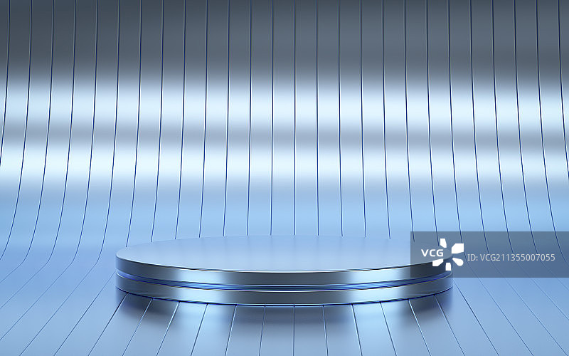 三维图形金属质感展台场景背景图片素材