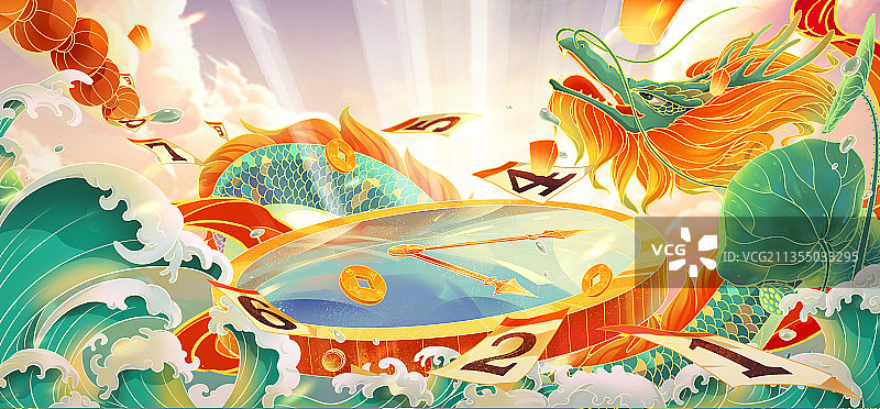 新年创意插画图片素材