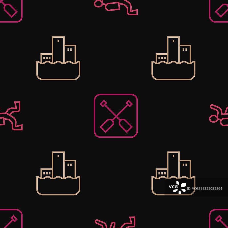 潜水员领奖台和船桨图标图片素材