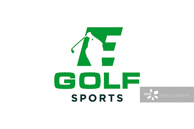 字母E高尔夫标志设计图片素材
