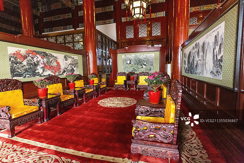 北京天安门城楼内景图片素材