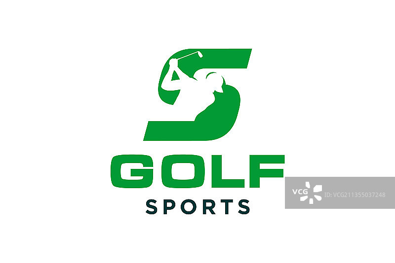 字母S高尔夫logo设计图片素材