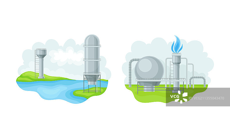 燃气工业生产水塔罐图片素材