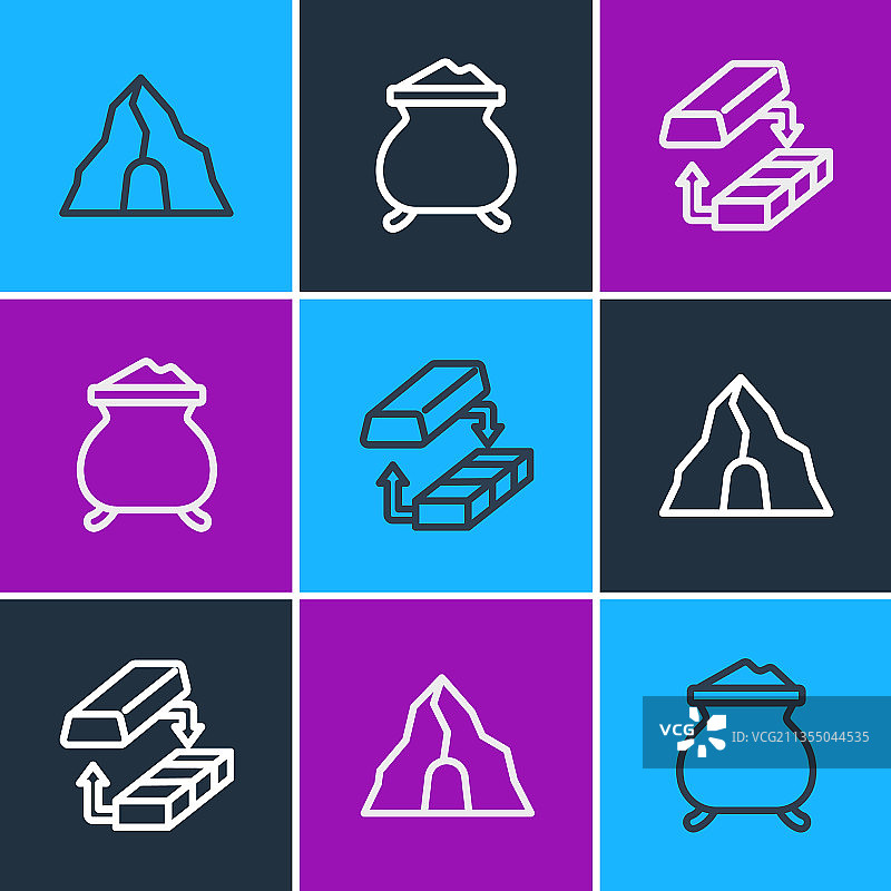 金矿、货币兑换和熔融金图片素材