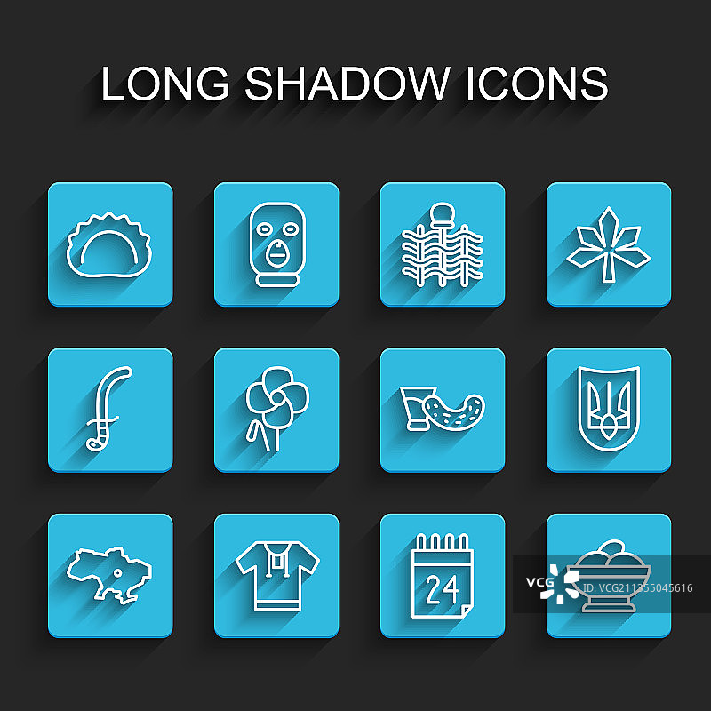 乌克兰刺绣衬衫线条地图图片素材