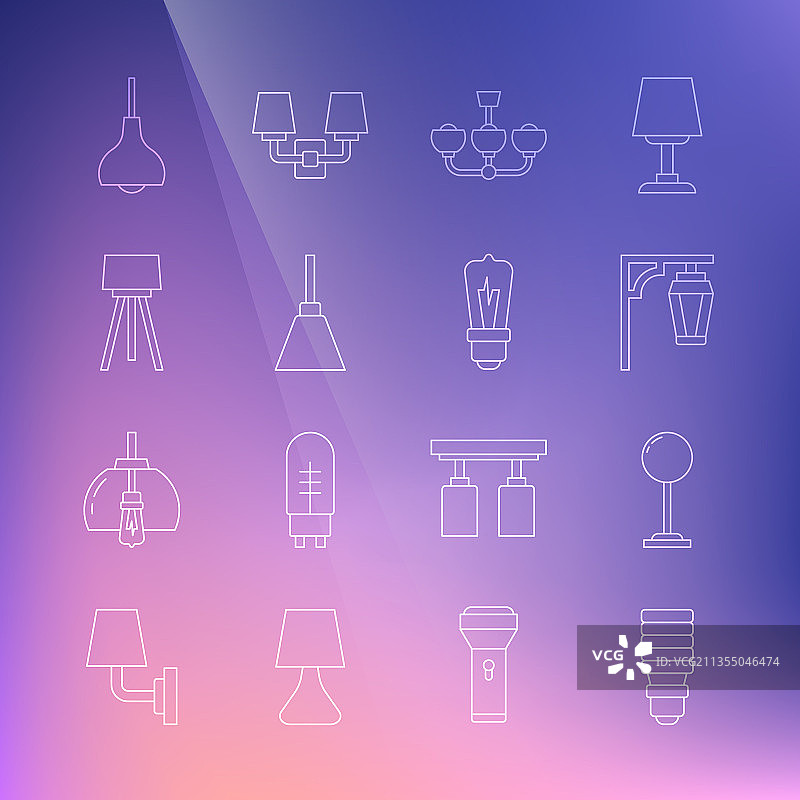 LED灯泡落地灯复古风图片素材