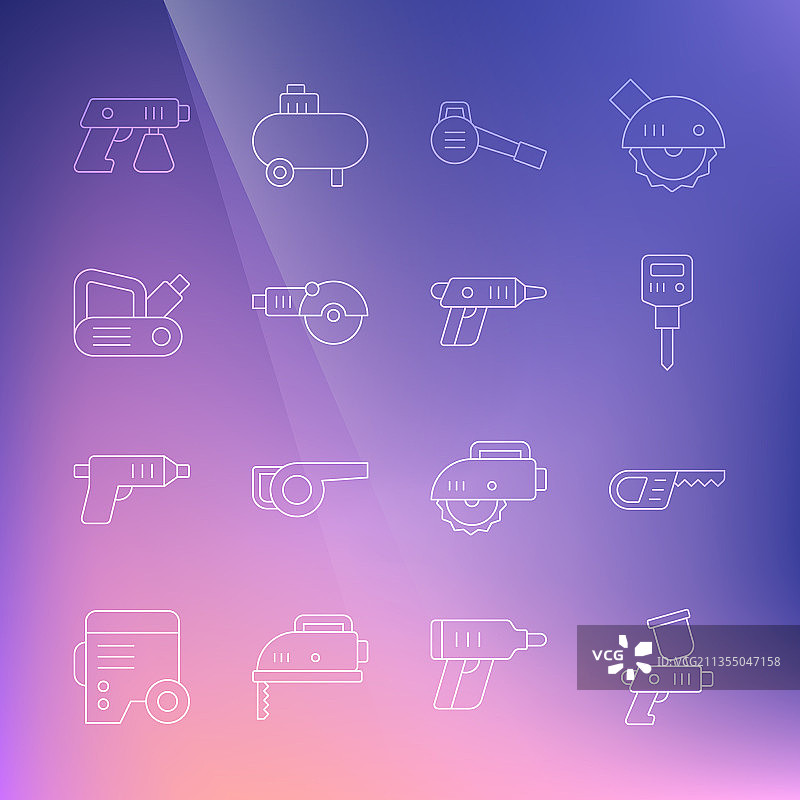 喷枪往复锯套装图片素材