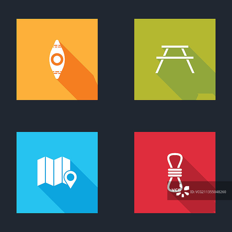 皮划艇或独木舟野餐桌椅组合图片素材