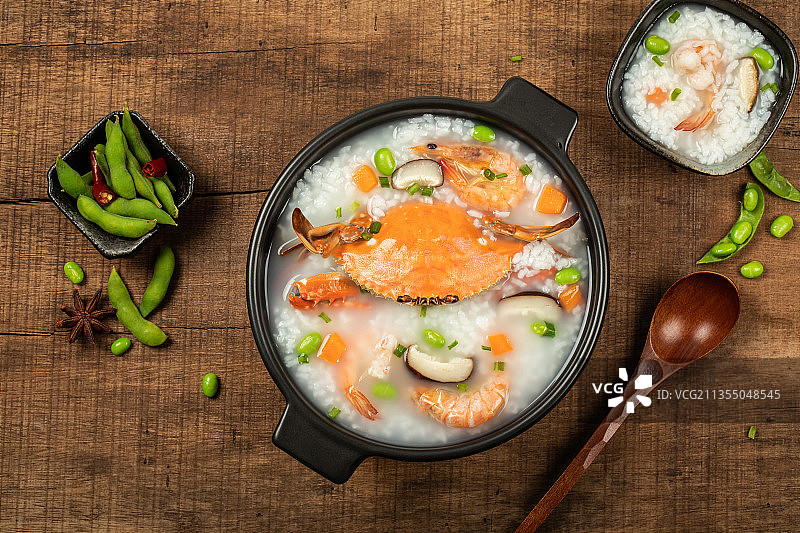 潮汕海鲜粥图片素材