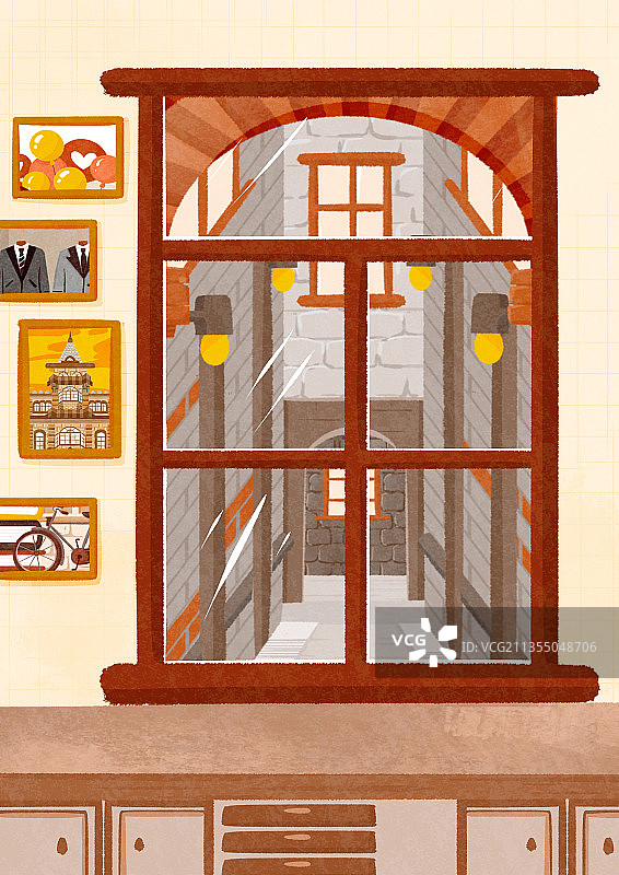 上海弄堂室内场景图片素材