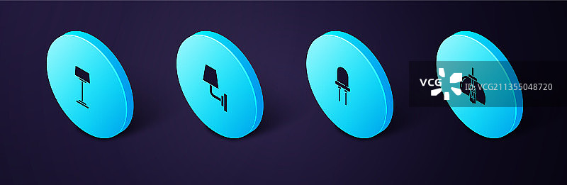 2.5D吊灯LED灯套装图片素材