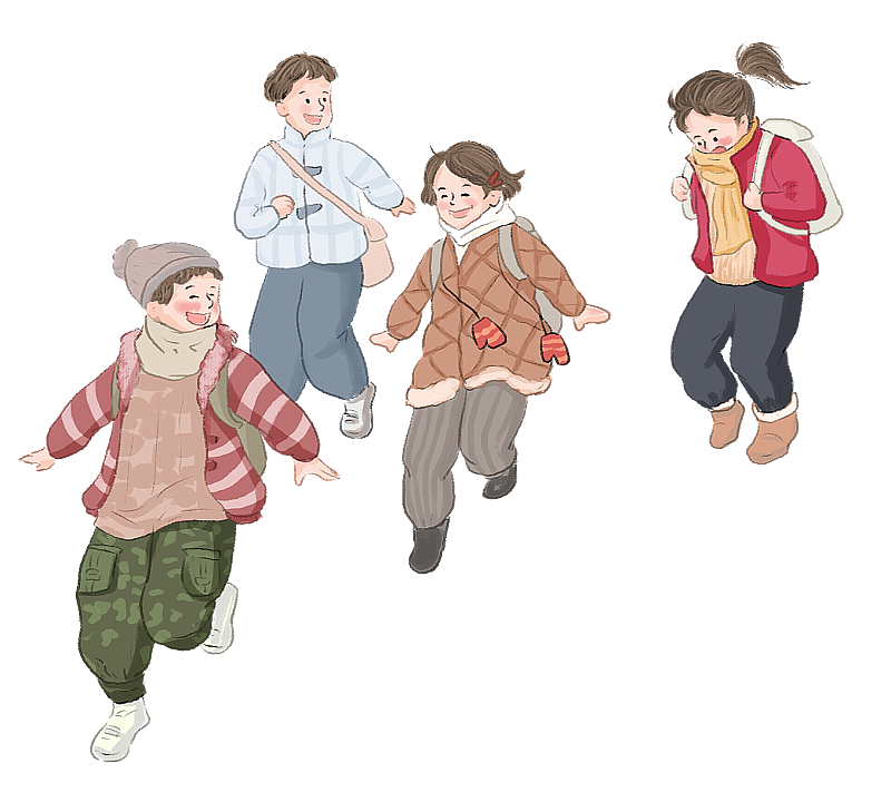 元素-奔跑的孩子图片素材