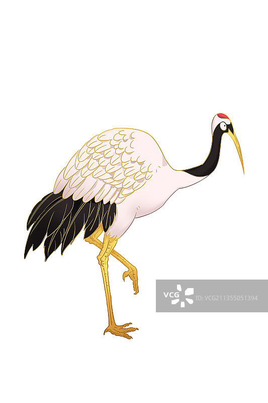卡通丹顶鹤01图片素材