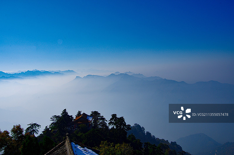 陕西西安长安区南五台风光图片素材