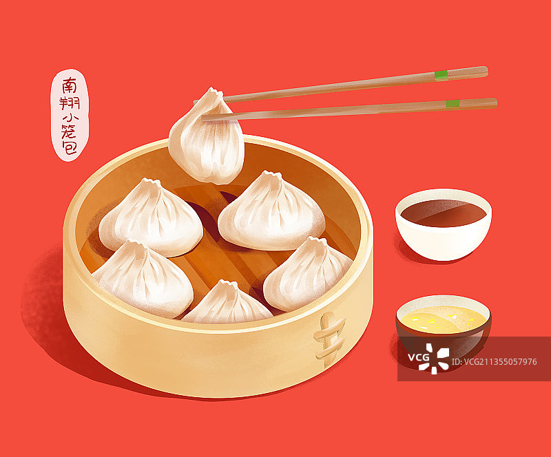 上海美食之  南翔小笼包图片素材