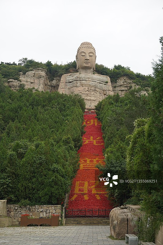 山西蒙山大佛图片素材
