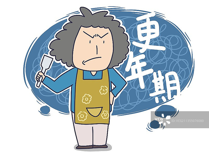 插画：女性更年期图片素材