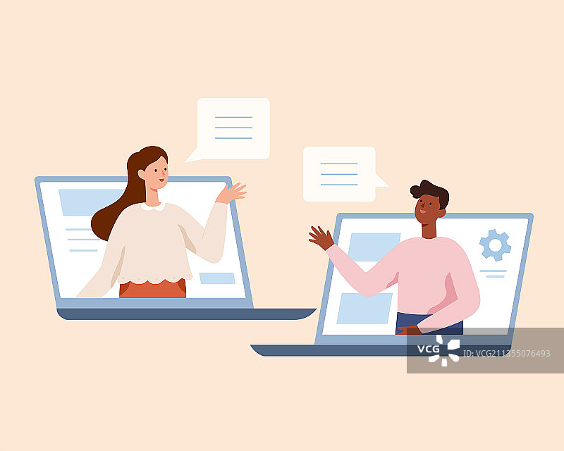 与同事在线视频会议图片素材