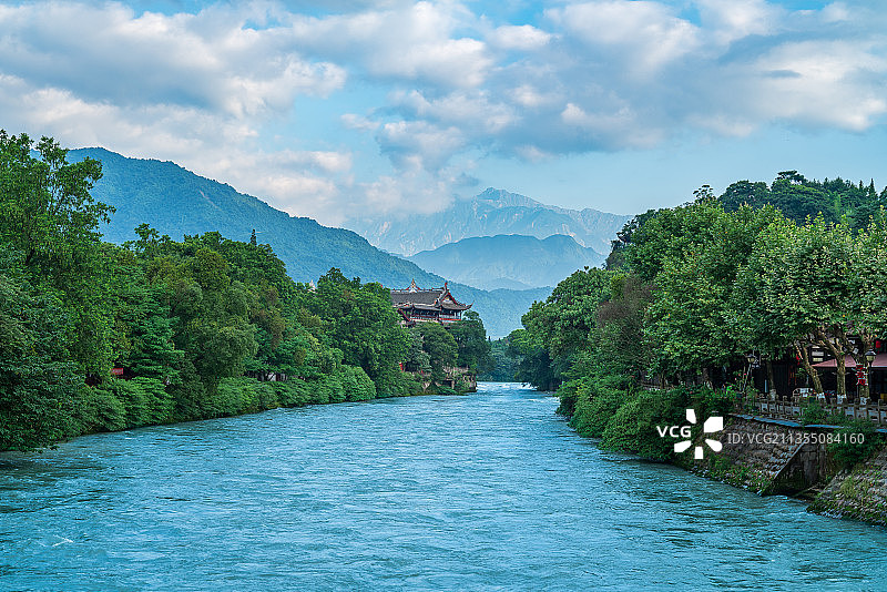 都江堰宝瓶口图片素材
