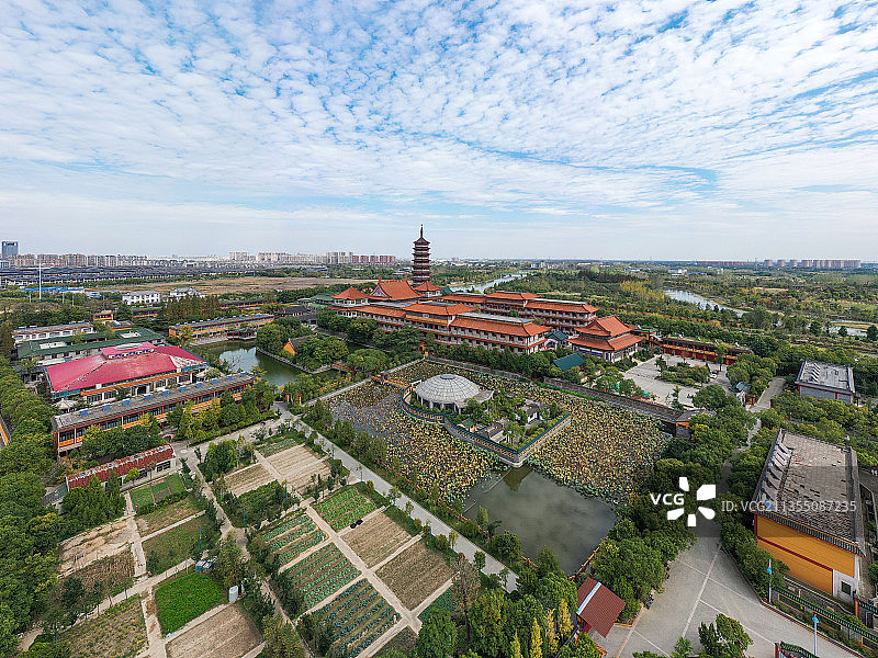 俯瞰扬州高旻寺图片素材