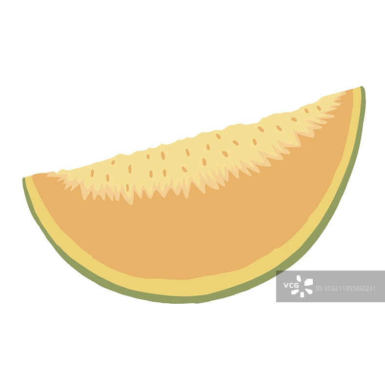 哈密瓜插画元素图片素材
