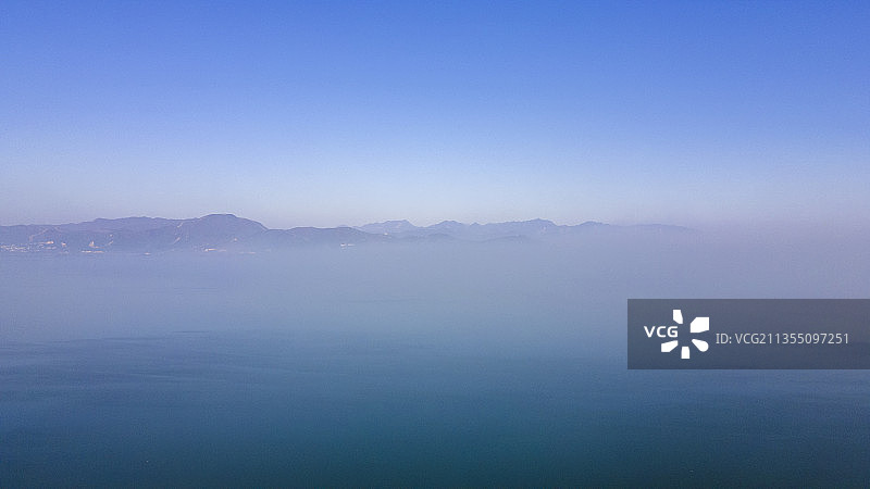 中国天津蓟州区于桥水库航拍图图片素材