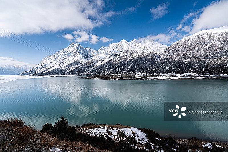 然乌湖图片素材